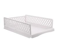 FOMIYES Panier de Rangement à Tiroirs en Plastique Gris Grand Format Bas Empilable Organisateur de Vêtements pour Penderie Boîte de Rangement pour Placard et Maison Bac Multifonction