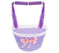 FOMIYES Panier de Vélo en Plastique pour Garçon et Filles, Facile à Fixer et Détachable, pour Scooter et Vélo, Design Simple et Stylé, 1 Set pour Rangement Pratique Couleur Aléatoire