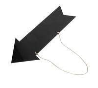 FOMIYES Panneau Décoratif Mural en Acrylique Noir Suspendu Tableau Noir DIY de Flèche Double Face Cordelette Incluse pour Mariage et Fête Support D’Écriture à la Craie