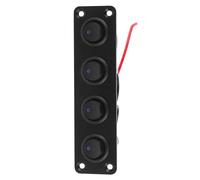 FOMIYES Panneau d'Interrupteurs à Bascule pour Bateau 4 Boutons Commande Marine Protection Courts-Circuits et Surcharges Plastique