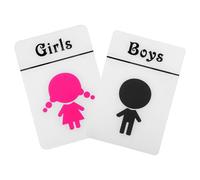 FOMIYES Panneaux Autocollants Lot de 1 pour Toilettes Garçon et Filles en Acrylique, Design Auto-adhésif, Aide à L'identification, pour D'garçon et Filles et Maternelles