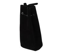 FOMIYES Paquet Bourse Médiévale à Cordon de Serrage en Suédine Noire, Paquet Seau Pratique pour Costume de Cosplay et Accessoires de Déguisements