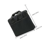 FOMIYES Paquet de Rangement pour Effets de Guitare Petit Taille en Tissu Oxford Noir, Étui Rigide Antichoc et Étanche pour Pédaliers, Pochette Compacte pour Transport Facile en Concert