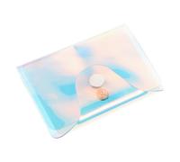 FOMIYES Paquet Porte-Cartes Holographique Transparent Pack 20 Emplacements, Organisateur Mince pour Femmes, Voyage et Shopping, Effet Laser Irisé, Étui Carte Crédit Multifonctions