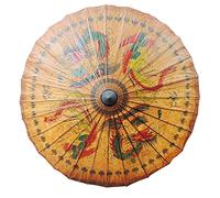 FOMIYES Parapluie Papier Huilé Peint Main Décoratif Accessoire Pour Performance Motif Dragon Et Oiseau Mythique Pour Bar Et Salon De Thé