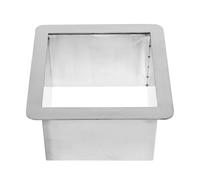 FOMIYES Passe-Câble pour Goulotte à Déchets en Acier Inoxydable 304 Œillet Carré Amovible, Installation Encastrée Cuisine Professionnelle et Bureau