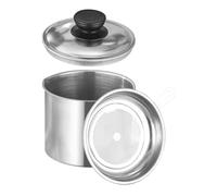 FOMIYES Passoire à Huile en Acier Inoxydable 410 Grand Récipient 1,5l avec Filtre 304 et Couvercle Étanche pour Stockage Huile la Cuisine Maison Camping