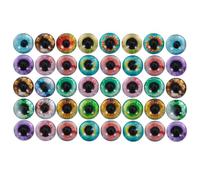 FOMIYES Patchs De Verre Œil 14 Mm Hémisphérique 50 Pièces, Autocollants Cabochons DIY pour Créations Bijoux, Accessoires Artisanat Couture, Usage Décoratif Polyvalent Loisirs Créatifs