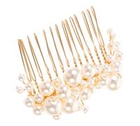 FOMIYES Peigne à Cheveux Perles Accessoire Pour Femmes Épingles à Cheveux Élégantes Doré