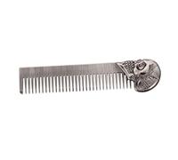 FOMIYES Peigne à De Barbe Épingle Peigne Français Peigne à Tête De Mort Kit D'entretien De La Barbe Pour Homme Peigne Homme Peigne De En Palissandre Alliage De Zinc Silver