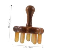 FOMIYES Peigne de Massage Corne Naturelle à Dents pour Chevelu Soulagement Tension et Circulation Sanguine Outil Pratique et Confortable pour Massage Du Cou et Dos