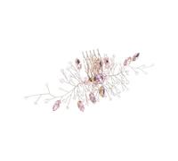 FOMIYES Peignes À Cheveux De Mariée En Cristal Postiches Pinces À Fleurs Accessoires Pour Mariées Et Femmes Rose
