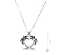 FOMIYES Pendentif Époxy Collier Hawaï Bijoux De Plage Hawaïenne Collier Coeur Colliers Pendentifs Collier De Palmier Pendentif Plage Bijoux Océan Bijoux De Noël Collier Arbre Alliage