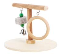FOMIYES Perchoir pour Perroquet en Bois, Support Ajustable | Usage Bureau ou Cage à Oiseaux, pour Perruche et Petit Oiseau, Style Simple Décoratif, Usage Répété