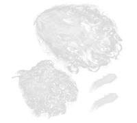 FOMIYES Perruque de Père Noël Barbe et Sourcils Blancs Kit de Cosplay pour Fêtes et Déguisements