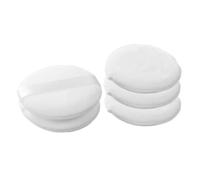FOMIYES Petit Coussinet de Maquillage Blanc en Matière Synthétique, Houppette Souple et Confortable pour Poudrer le Visage, Lot de 5 Pièces pour Noël Saint-valentin