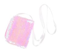 FOMIYES Petit Paquet Bandoulière à Paillettes Garçon et Filles, Coton Léger, Rose, Porte-Monnaie Compact, Présent Anniversaire, Usage Quotidien, Rangement Pièces et Cartes, Format