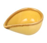 FOMIYES Petit Plat En Céramique Jaune Pour Mélange Huile Essentielle Et Masque Facial, Bol à Mélanger Pour Salon De Beauté, Surface Lisse Facile à Nettoyer, Usage Domestique Et Professionnel