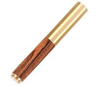 FOMIYES Petit Stylo Plume Rétro en Laiton Corps en Bois de Tigre Mini Stylo Compact pour Calligraphie Portable pour Étudiants et Papeterie Scolaire