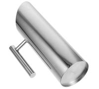 FOMIYES Pichet en Acier Inoxydable 1,5l pour Jus et Eau Fraîche, Carafe Isotherme Droite Résistante la Corrosion, Maison et Restaurant, Facile à Nettoyer, Lanceur de Cloche Receveur