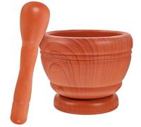 FOMIYES Pilon Manuel Cuisine en Plastique, Bol à Ail Compact Taille Small, Pot à Concasser Multifonction pour Épices, Herbes et Remède, Ustensile Pratique pour Préparation Culinaire