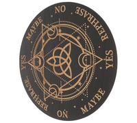 FOMIYES Planche à Pendule Divinatoire en Bois Gravé Grand Format, Décor Spirituel pour Autel, Outil Métaphysique de Radiesthésie, Fournitures Wiccanes pour Divination, Présent Ésotérique