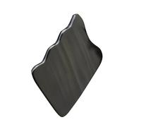 FOMIYES Planche de Massage en Corne Naturelle Noire Ondulée, Outil de Grattage Multifonction pour Massage du Dos Nuque, Plaque à Racler pour Soins Esthétiques et Spa à Domicile,