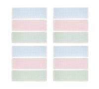 FOMIYES Planches de Rangement pour Ruban Adhésif Décoratif Washi Tape 45 Pièces Plastique Épais 60 Microns Format 5X15 CM Coins Arrondis Couleurs Vert Bleu et Rose Accessoire Bureau
