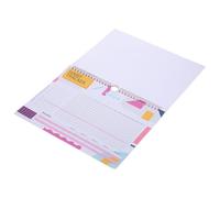 FOMIYES Planificateur sans Date Journal D'habitudes, Tracker Objectifs Mensuels, Bloc-notes A5 Polyvalent en Papier Violet Blanc, Outil de Suivi Quotidien pour Productivité et Motivation