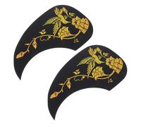 FOMIYES Plaque de Protection pour Guitare Acoustique 40/41 Pouces Forme Goutte Autocollante Lot de 2 Pièces Couleur Dorée Anti-rayures Accessoires pour Instruments de Musique