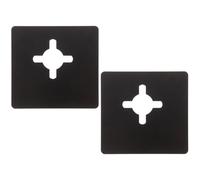 FOMIYES Plaque de Renfort pour Serrure de Porte en Acier Inoxydable Brossé Kit de Réparation Auto-adhésif 2 Pièces Panneau de Porte pour Renforcement et Réparation Cache-verrou Pratique