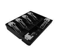 FOMIYES Plateau de Caisse 6 Compartiments en Plastique Lisse Organiseur de Tiroir-Caisse pour Magasin Boîte à Monnaie Pratique pour Bureau et Commerce Trieur de Billets Sécurisé
