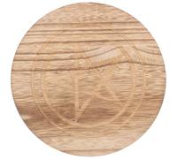 FOMIYES Plateau en Bois Pentacle Rond pour Autel, Ornement Élégant Facile à Nettoyer, Décor Classique et Solennel pour Temple ou Cérémonie Rituelle