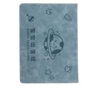 FOMIYES Pochette de Protection Étanche pour Certificat de Naissance Bébé Porte-Documents en Similicuir Bleu Vintage Organiseur de Documents Médicaux Voyage Protège-Acte de Naissance