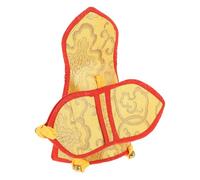FOMIYES Pochette de Rangement en Satin Jaune pour Cloche Vajra Paquet Protecteur Artisanal Népalais Housse Souple Adaptée pour Instruments de Musique Protection Rayures et Transport