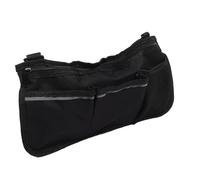 FOMIYES Pochette de Rangement Maille pour Accoudoir de Fauteuil et de Rangement Latéral Ajustable Organisateur pour Bureau et Mobilité Noir