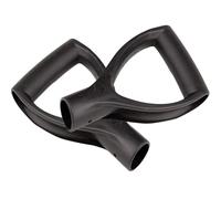 FOMIYES Poignée de Pelle en Plastique Forme d Noire, Lot de 2 Manches de Remplacement 3,2 Cm, Poignée Antidérapante pour Outils de Jardinage et Creusage, Manche Pratique pour Pelle