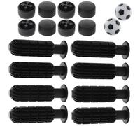 FOMIYES Poignée de Table de Foot, Poignées de Foot Remplaçables en PP, Ergonomiques, Noires, 8 Capuchons de Tube 4824 2 Ballons 32mm, pour Garçon et Filles, Loisirs et Parties