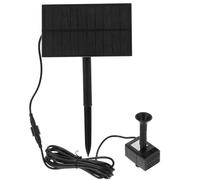 FOMIYES Pompe à Fontaine Solaire 1,5 W Panneau Solaire Haute Performance, Modèle Carré à Piquer au Sol, pour Bassin Extérieur et Cascade Décorative de Jardin, sans Câble ni Batterie,
