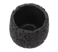 FOMIYES Porte-allumettes en Ciment Noir Style Rustique, Pot Décoratif pour Cheminée Capacité de Plusieurs Boîtes, pour Éclairage d'urgence en Extérieur ou Restaurants
