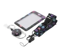 FOMIYES Porte-badge Rétractable à Motif Patte, Porte-cartes D’identité avec Cordon, Pochette pour Carte Scolaire, Porte-cartes de Crédit Pratique pour Bureau et Usage Élève, Accessoire