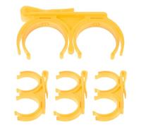 FOMIYES Porte-balles de Golf Pliable en Plastique Jaune, Lot de 4 Clips Rotatifs Doubles pour 2 Balles, Accessoire de Golf Ceinture Haute Visibilité, Ramasse-balles Pratique pour Jeux