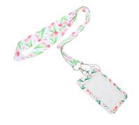 FOMIYES Porte Cartes avec Cordon Pochette Protection Id pour Étudiants Bureau et Support Badge Suspendu pour Carte Didentité et Bus Motif Floral Élégant