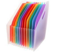 FOMIYES Porte-Documents Accordéon Grand Format A4 Transparent Organiseur de Fichiers Extensible en Plastique Léger Classeur Accordéon 13 Compartiments pour Bureau Maison et École