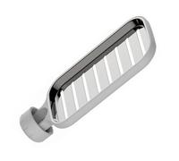 FOMIYES Porte-éponge pour Robinet en Acier Inoxydable Gris, Organiseur D’évier Compact Perçage, Étagère de Rangement pour Éponges et Savonnette, Accessoire Pratique pour Évier Cuisine