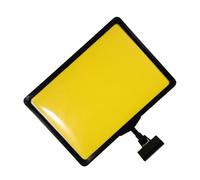 FOMIYES Porte-Étiquette de Prix A5 Réglable Pince Cadre Noir et Feuille Jaune Présentoir Publicitaire Effaçable pour Supermarché pour Fruits Légumes et en Point de Vente