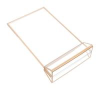 FOMIYES Porte-panneau Doré en Métal et Acrylique, Support Affichage de Menu Léger et Facile à Déplacer, pour Restaurant et Banquet de Mariage