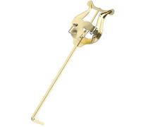 FOMIYES Porte-partitions pour Trompette Lyre en Métal Doré, Accessoire de Musique Portable, Pince à Partition Compacte Compatible Trompette et Cornet, Support de Lyre de Marche Pratique
