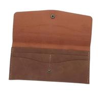 FOMIYES Portefeuille en Cuir PU Unisexe à Plusieurs Emplacements De Cartes, Petit Porte-Coupon Marron pour Budget en Espèces, Organiseur Pratique pour Usage Quotidien