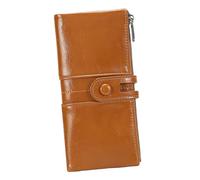 FOMIYES Portefeuille Vintage Similicuir pour Femme avec Fermetures Éclair Anti-Aimant